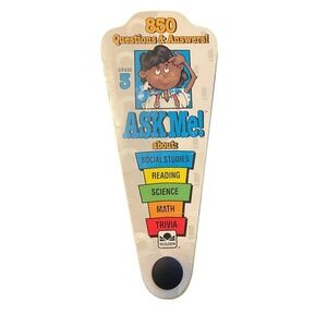 Vintage ASKMe! Game Educational Grade 3 Trivia Questions Answers Portable Kids